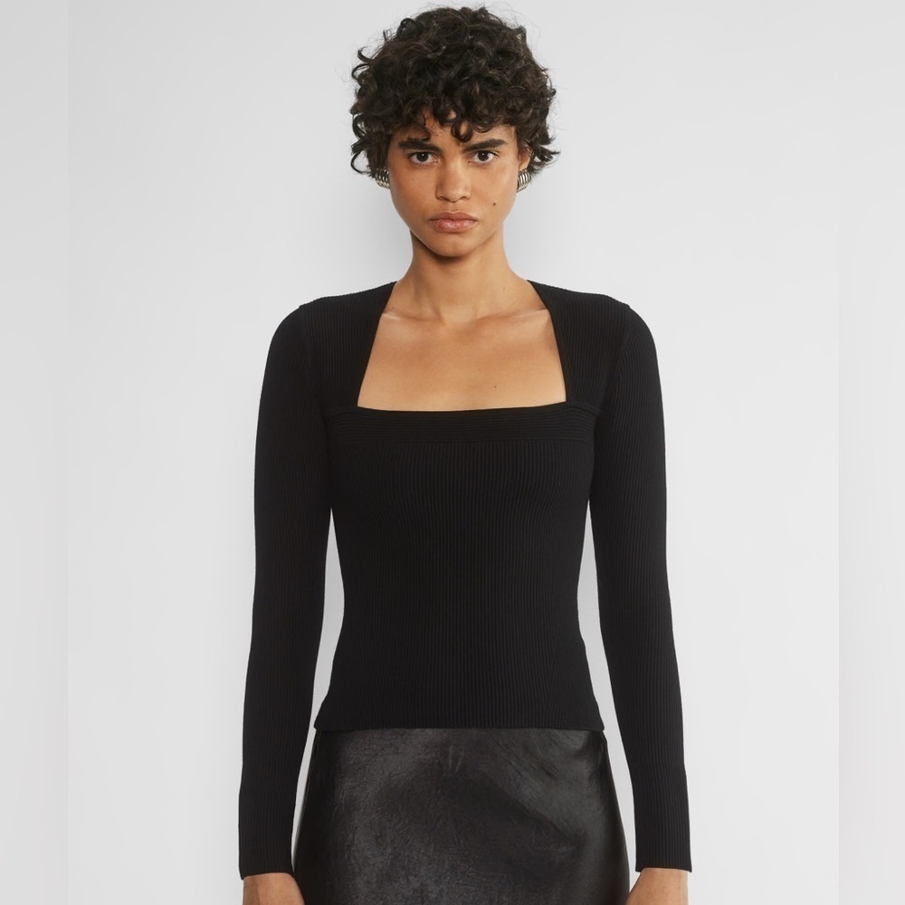 Wilfred Original Contour Square Neck Ribbed Top